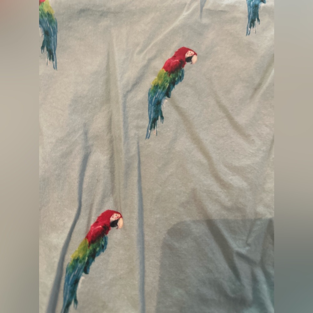 Pacsun Toucan Print Short Sleeve Button Up Sz. L Vacation Hawaiin Parrot Vintage - Picture 2 of 10